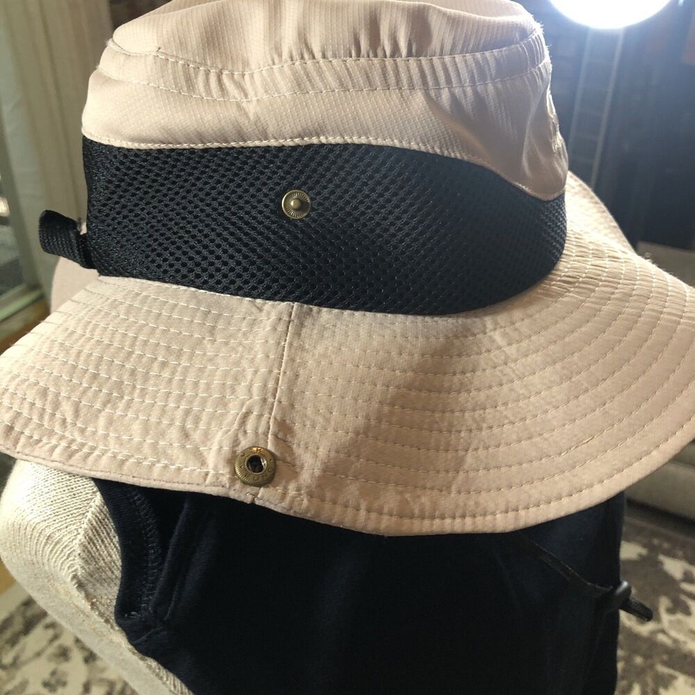 GUODING tan Boonie Hat - Nylon mesh Sun Brim Bill Safari Style Outdoor Layer - Picture 4 of 16